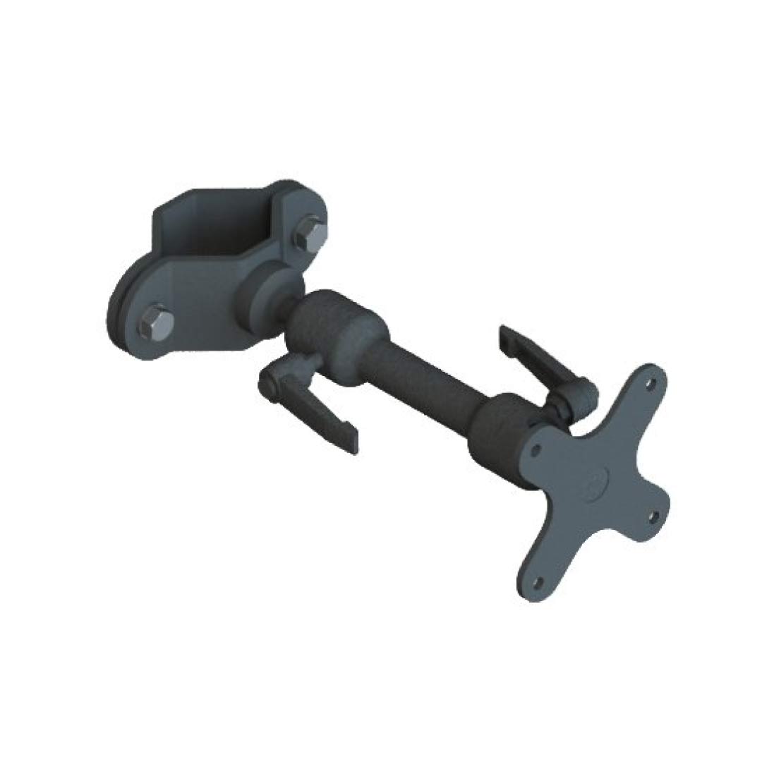 Zirkona 2" to 3" Pole Mount with 6" Medium Dog-Bone and VESA 75mm Plate